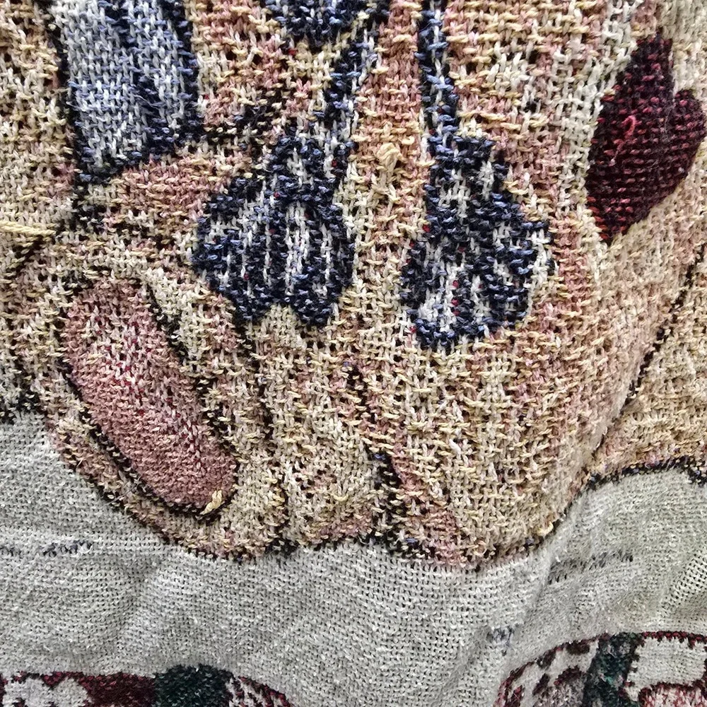 Cozy Teddy Bear Family Woven Throw Tapestry Blanket Christmas Holiday Home Decor
